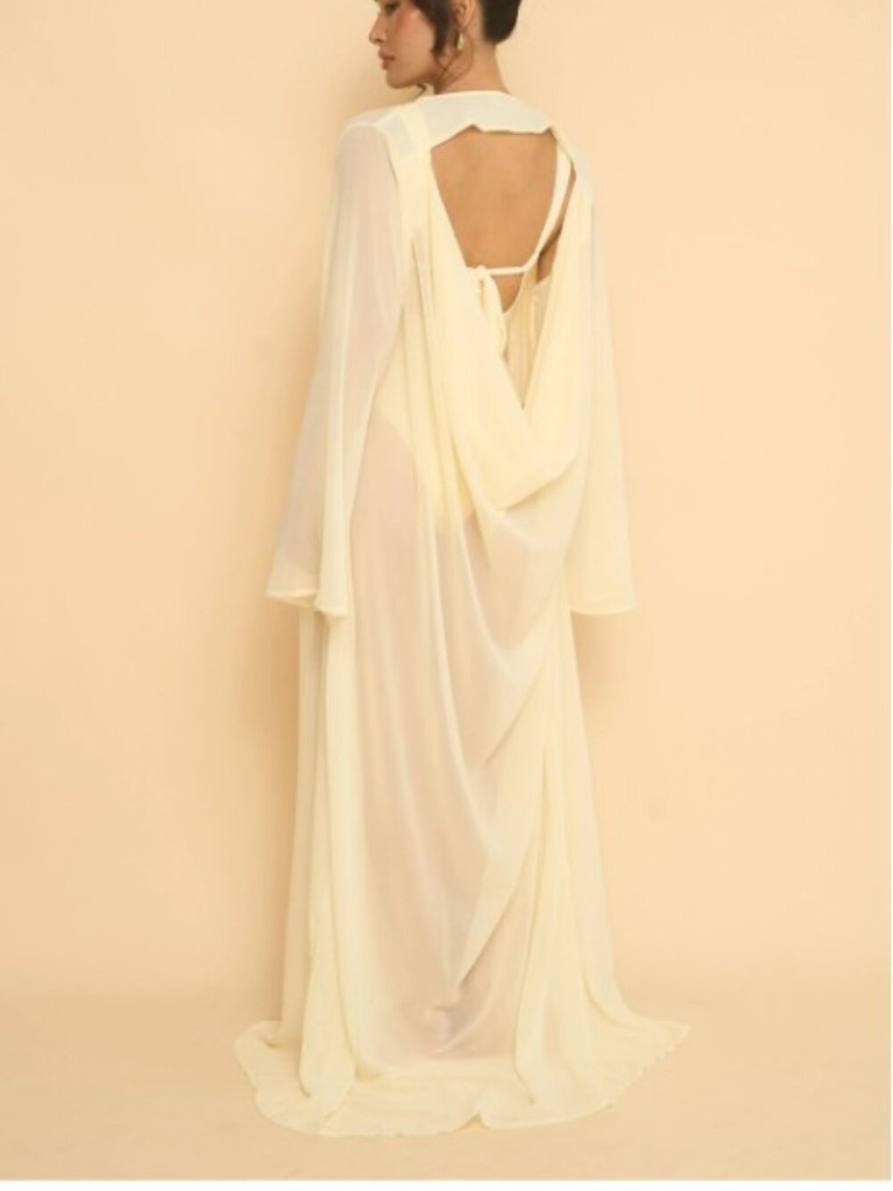ICONSWIM Icon Swim Claudie Kimono Vanilla sz M Sheer Flowy NEW NWT Cover-up